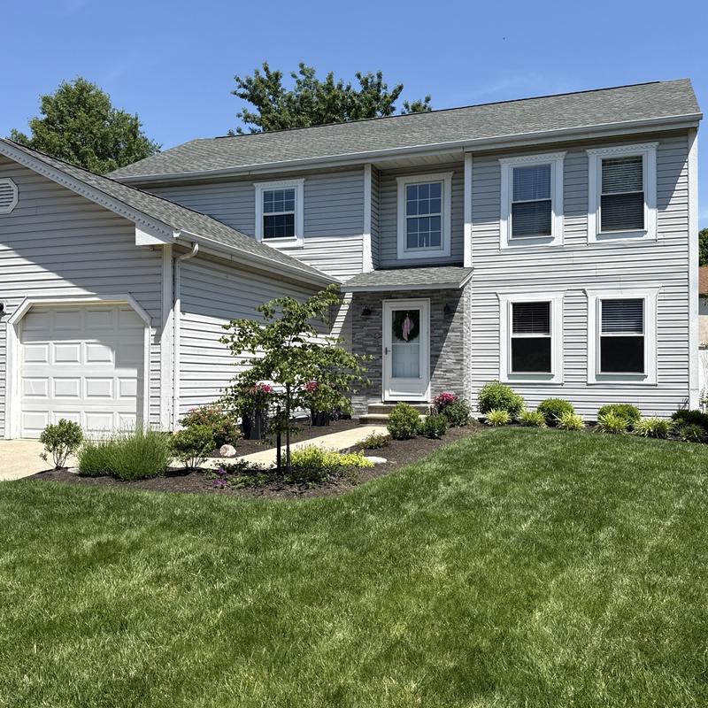 GAF slate grey roof shingles with ridge vents GAF slate grey roof shingles with ridge vents