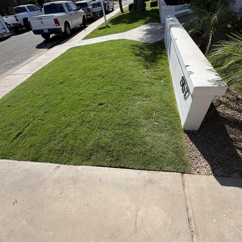 Lawn irrigation system on residential front yard Glendale AZ