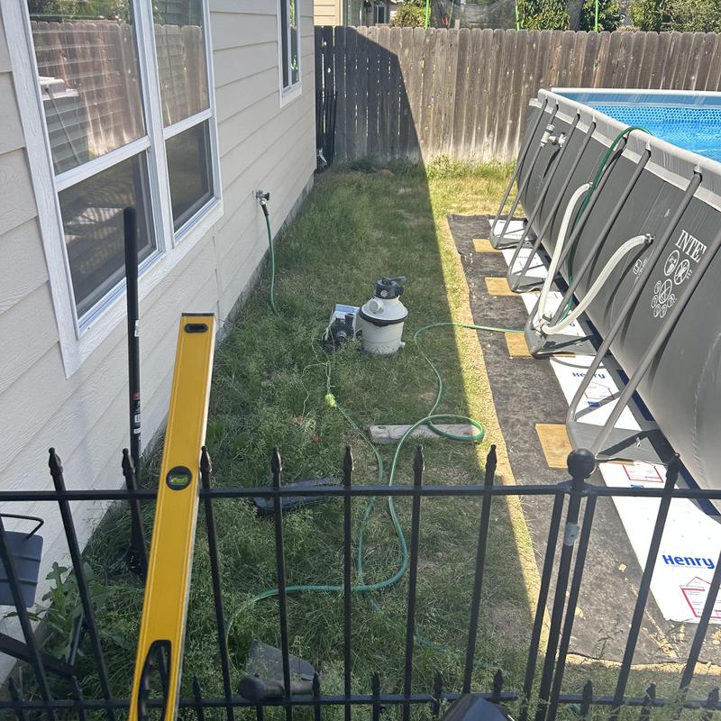 Above ground pool electrical receptacle installation site