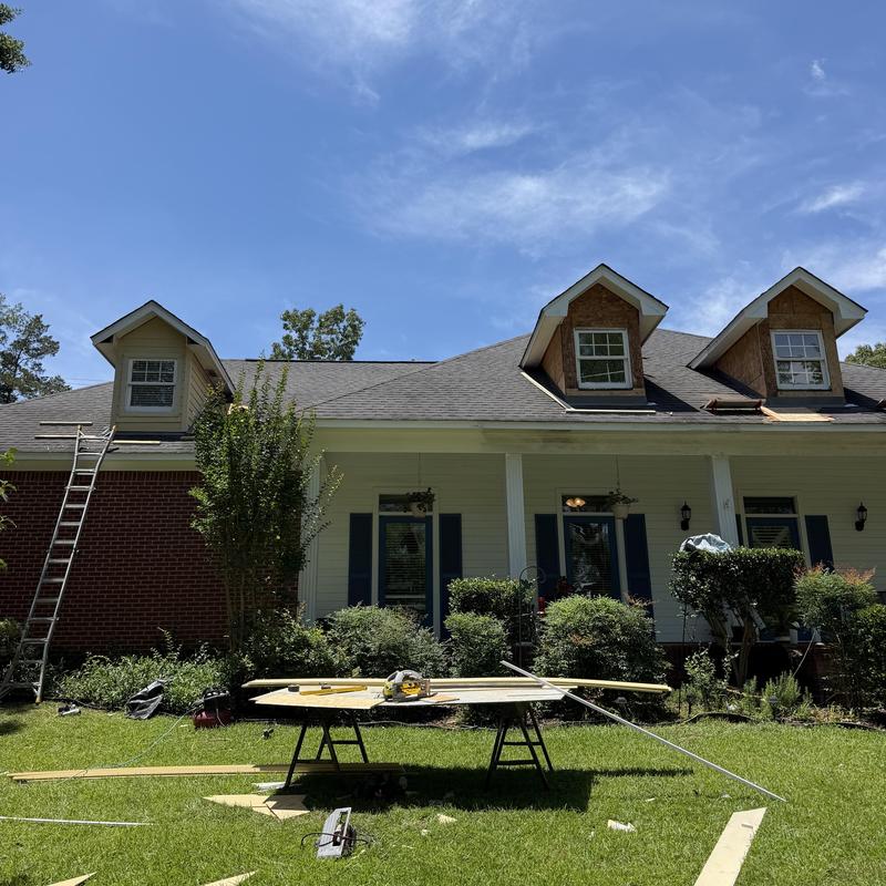 Dormer siding replacement on residential roof