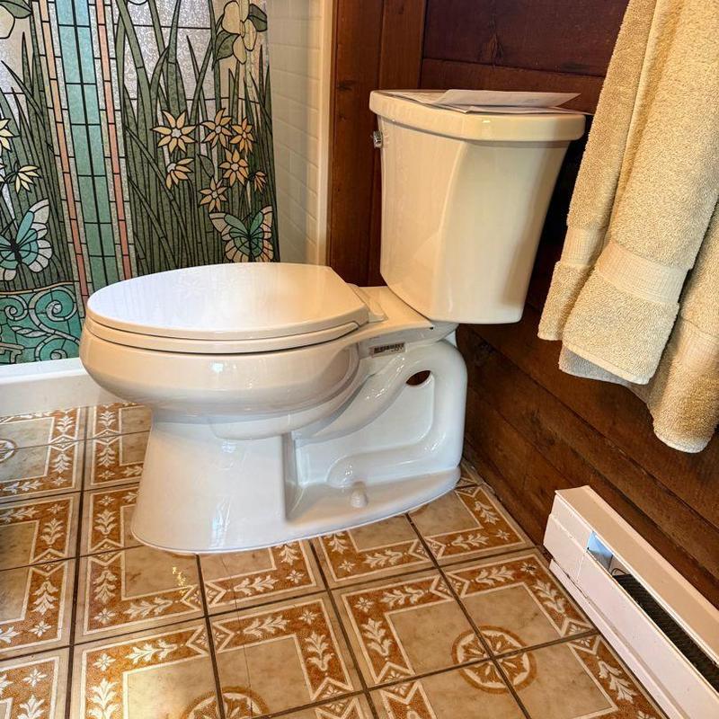 Kohler high line elongated comfort height toilet installed