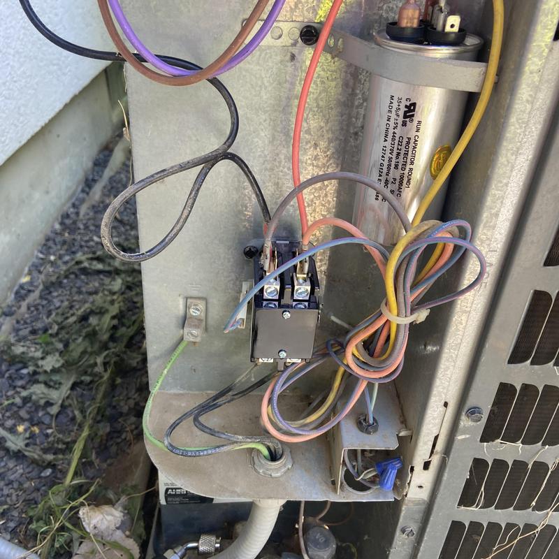 HVAC condenser control wiring and run capacitor HVAC condenser control wiring and run capacitor