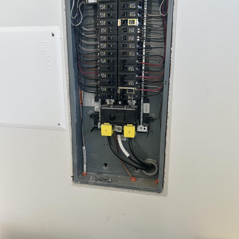 Tesla Level 2 EV charger electrical panel setup