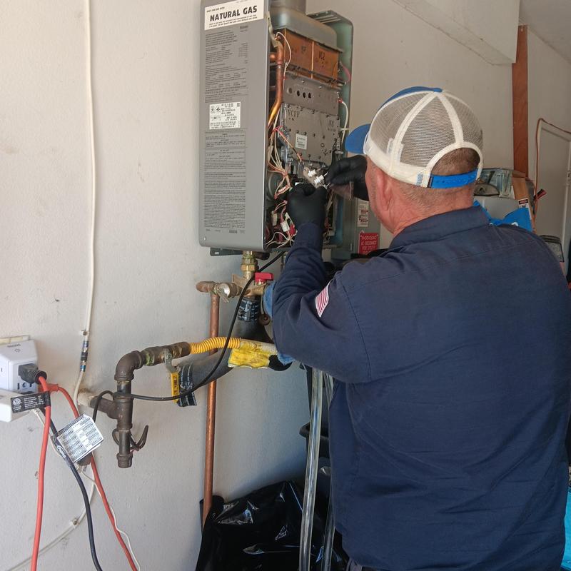 Burner assembly cleaning on natural gas heater