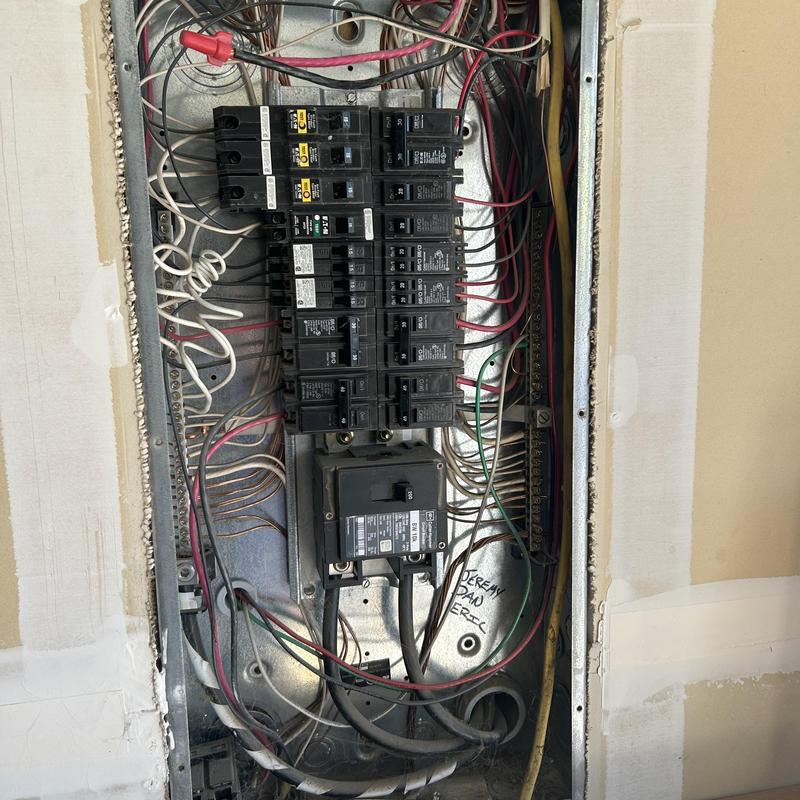 Electrical breaker panel wiring and surge protection setup Electrical breaker panel wiring and surge protection setup