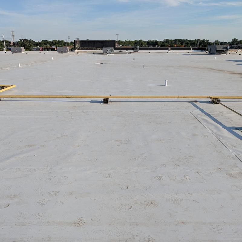 TPO single ply flat commercial roof surface TPO single ply flat commercial roof surface