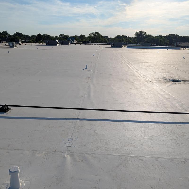 TPO Single Ply Flat Commercial Roof with Vents TPO Single Ply Flat Commercial Roof with Vents