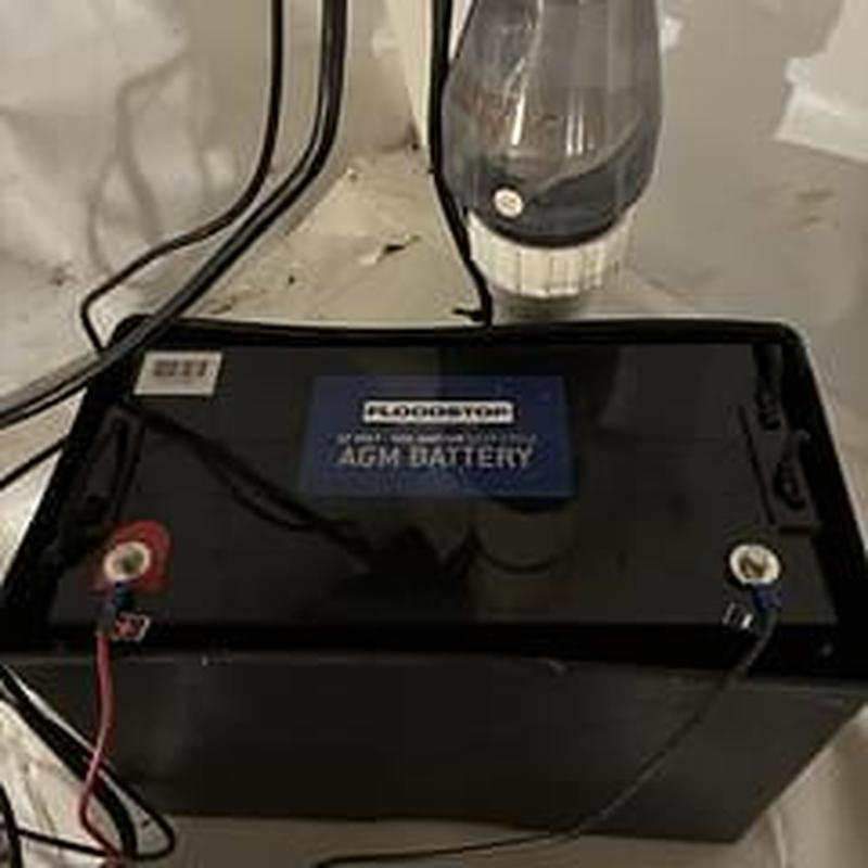 AGM battery for backup sump pump installation AGM battery for backup sump pump installation