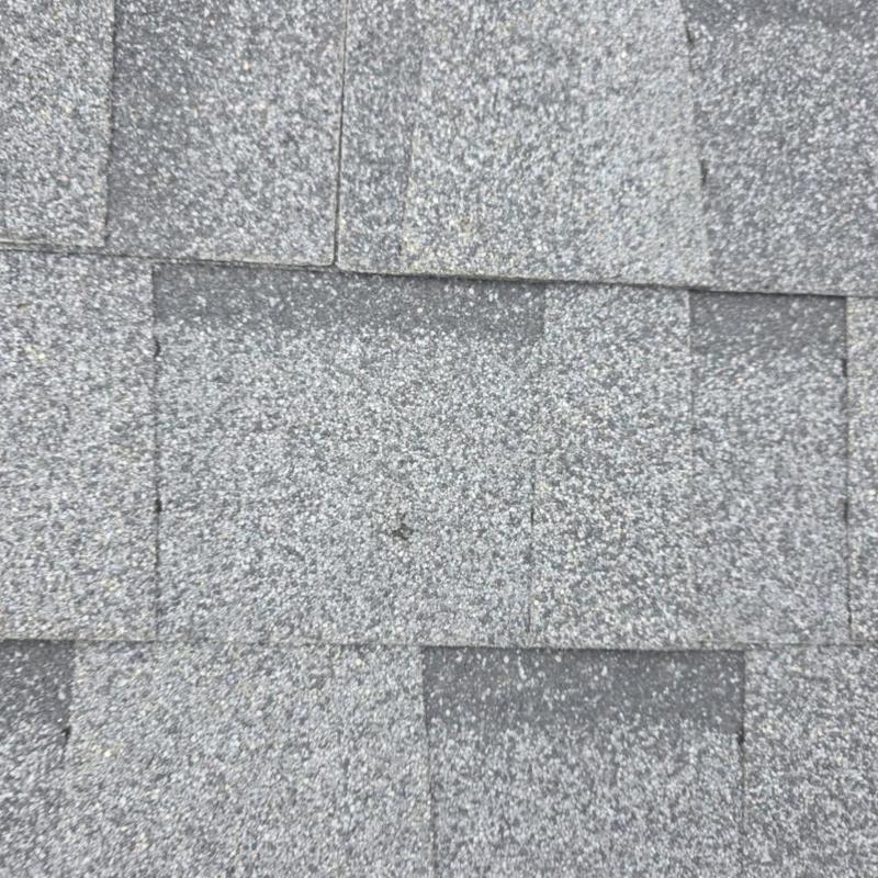 Architectural shingle granule loss and impact marks