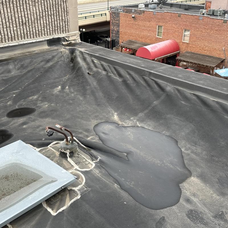 Genflex EPDM roof membrane with ponding water