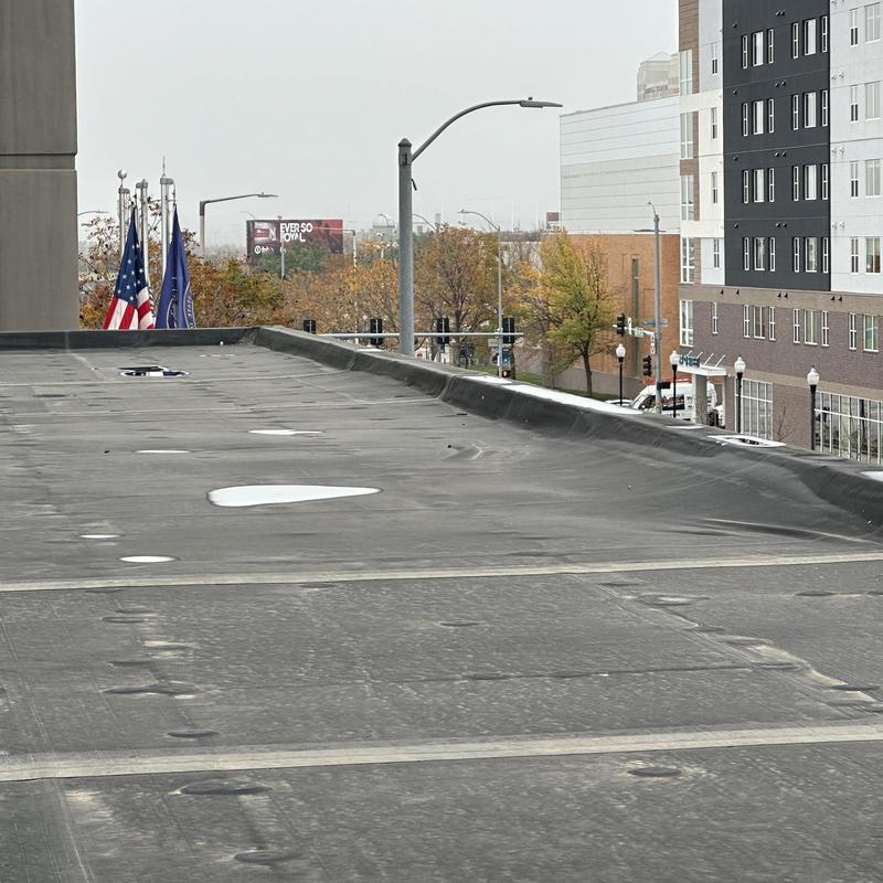 Johns Manville EPDM flat roof with sealing strips