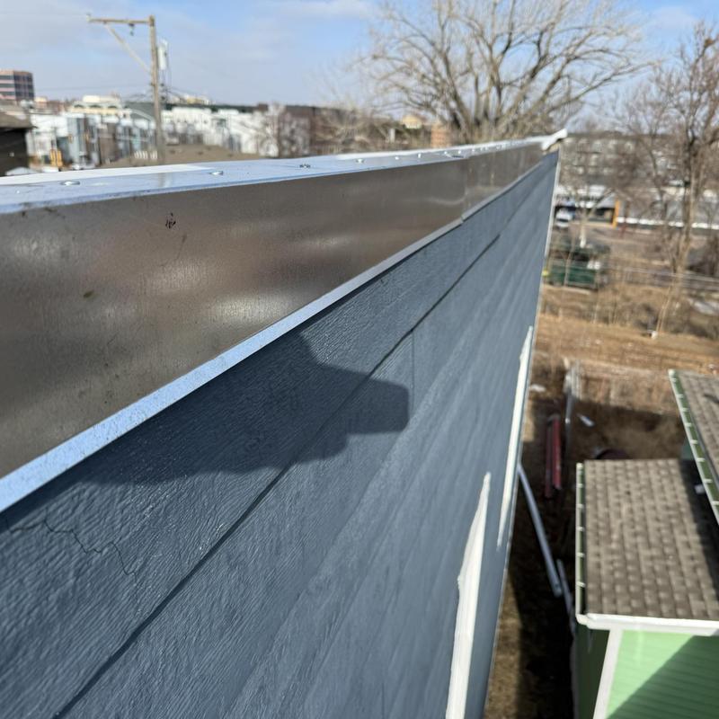 Metal drip edge installation on roof edge Metal drip edge installation on roof edge