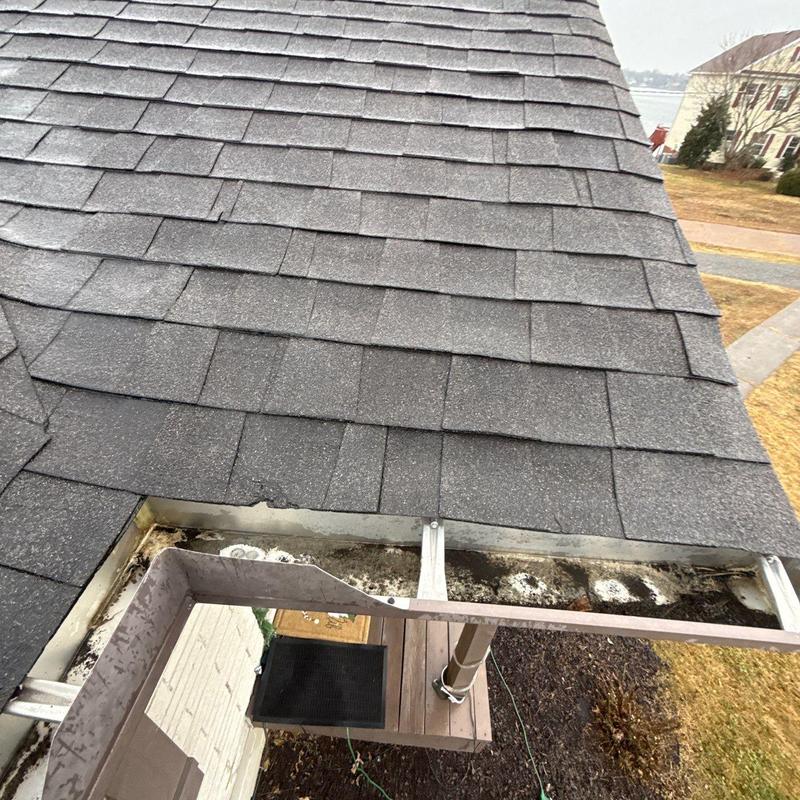 Asphalt shingle roof and gutter system inspection