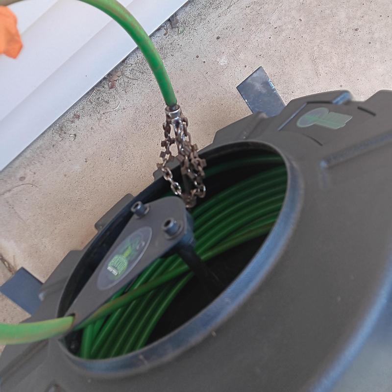 3-inch cast iron sewer pipe robotic descaling setup