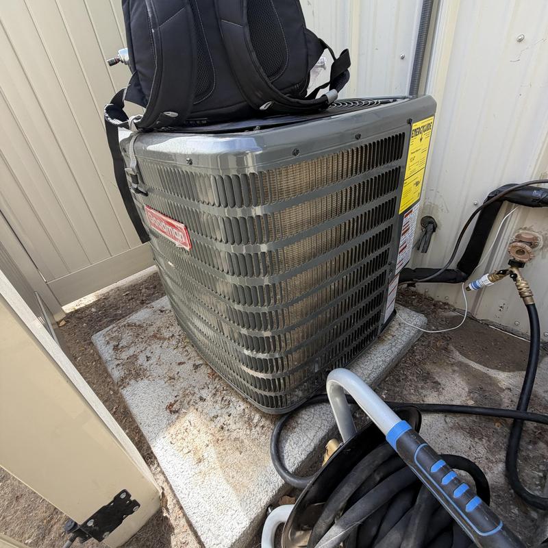 Air conditioner unit with maintenance tools outdoors Air conditioner unit with maintenance tools outdoors