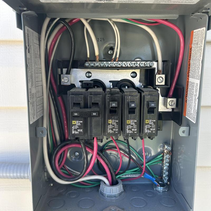 Electrical panel with shared neutral wiring inspection Electrical panel with shared neutral wiring inspection