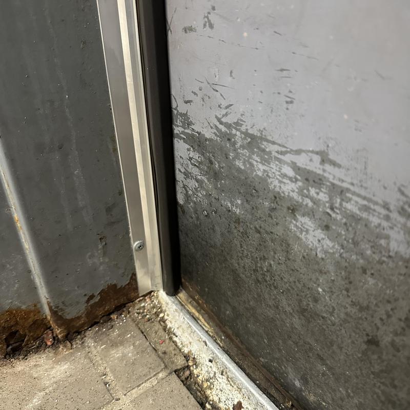 Back door weather stripping replacement near threshold
