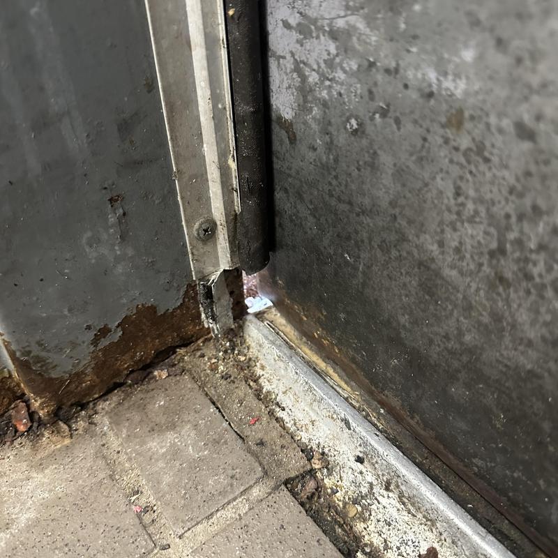 Back door weather stripping replacement close-up