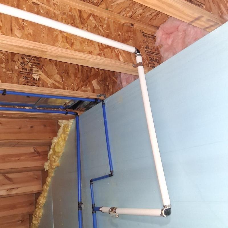Sprinkler tap replacement with PVC and PEX piping