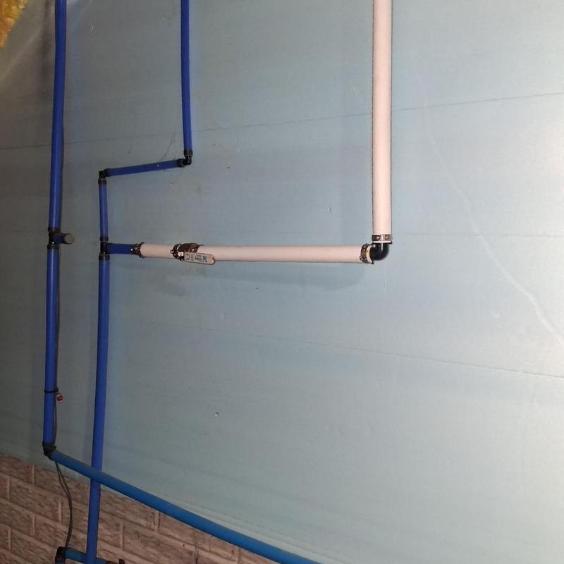 Sprinkler system replacement with valve and piping