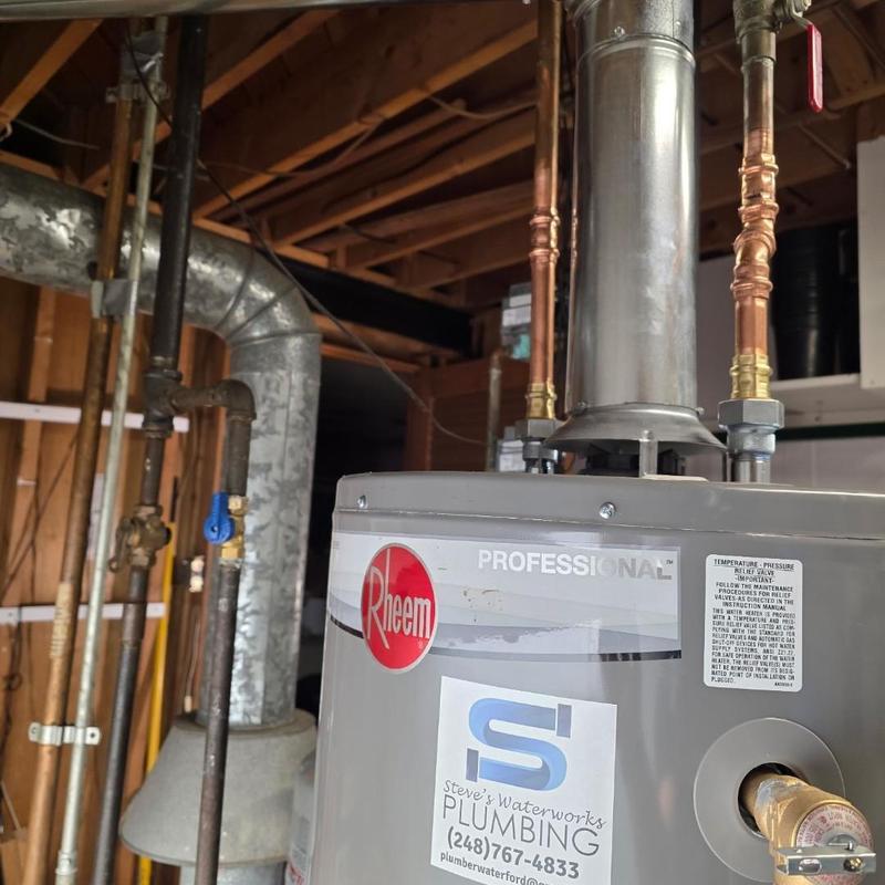 Rheem 40-gallon water heater with updated venting