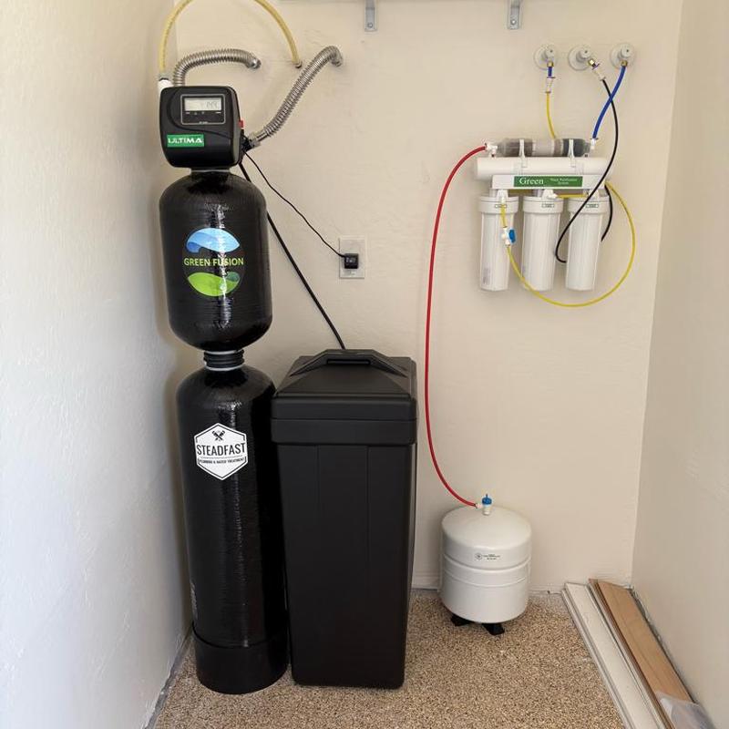Green Fusion 1000 water softener and RO system installation Green Fusion 1000 water softener and RO system installation