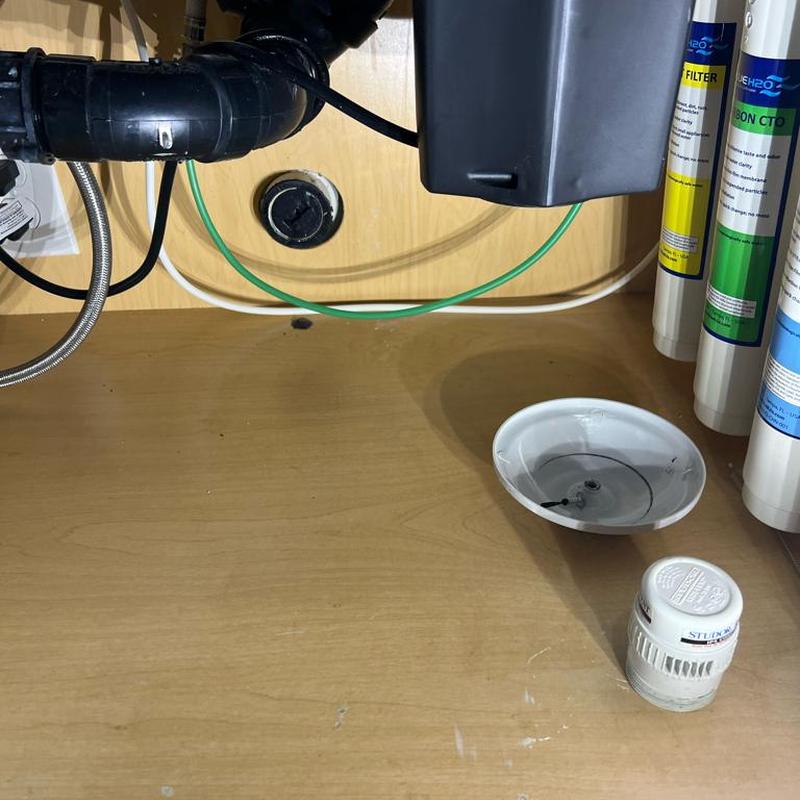 Kitchen sink drain line clean-out with filters Kitchen sink drain line clean-out with filters