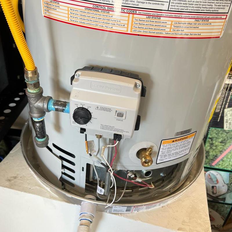 Gas control valve on a water heater replacement and testing Gas control valve on a water heater replacement and testing