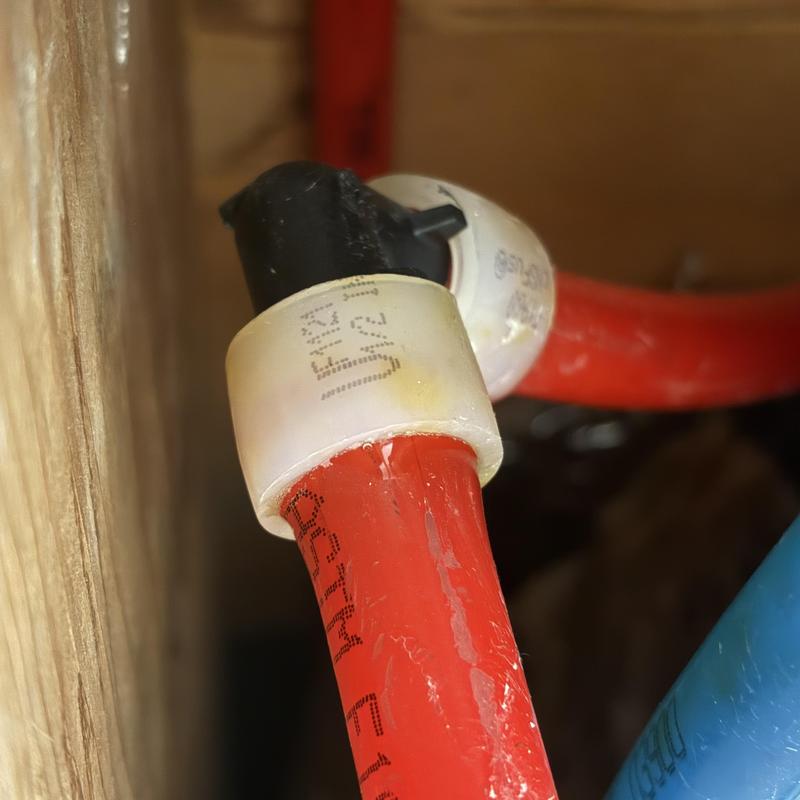 PEX water line tee joint with repair fittings