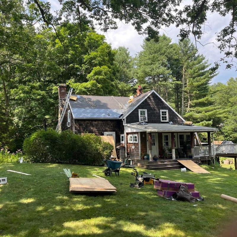 New roof installation with underlayment in Stonington New roof installation with underlayment in Stonington