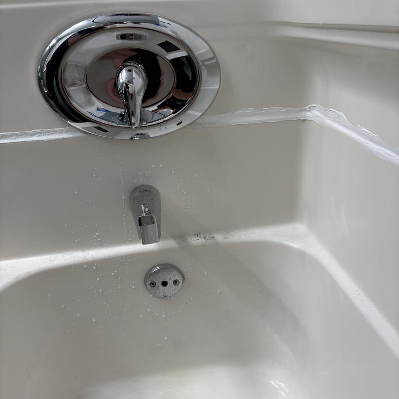 Moen Positemp shower valve with water leak in tub