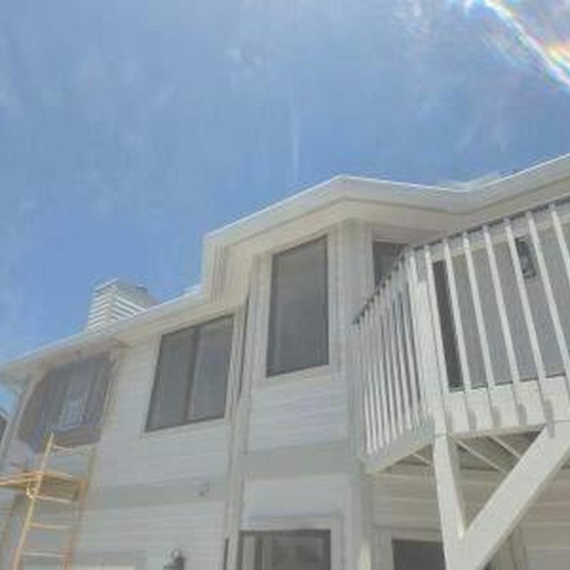 6 K style gutters on white house exterior 6 K style gutters on white house exterior