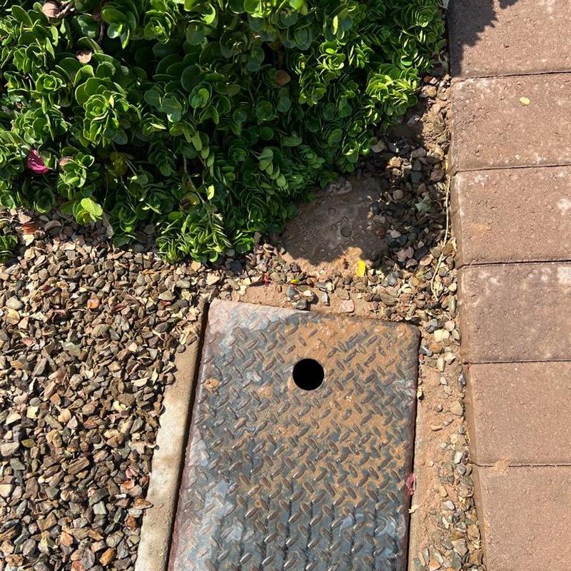 Pressure regulator valve with protective landscaping cover box