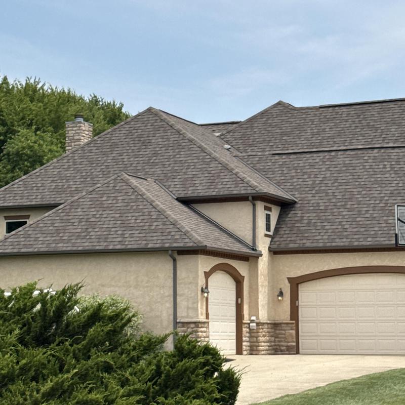 Asphalt shingle roof with storm damage inspection Asphalt shingle roof with storm damage inspection