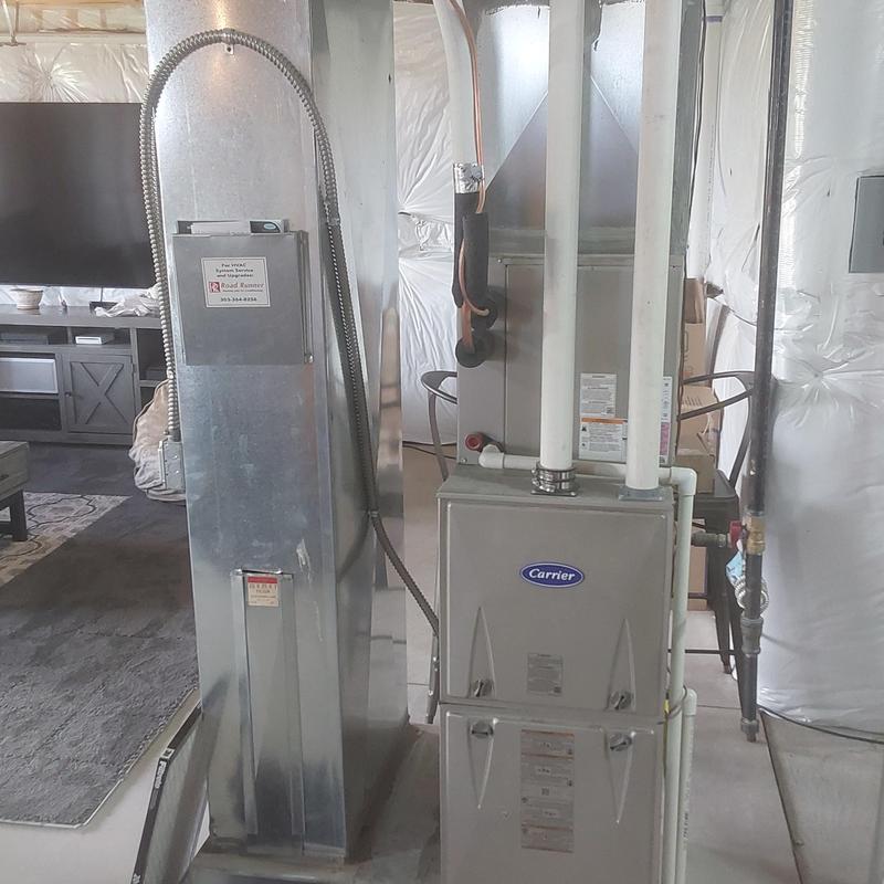 Carrier furnace and air handler unit in basement