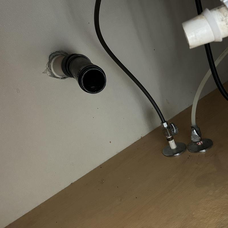ABS kitchen drain line with water supply valves ABS kitchen drain line with water supply valves