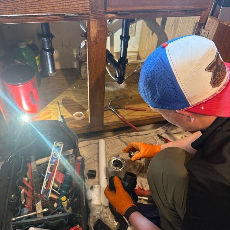 Kitchen sink drain repair and new supply lines installation