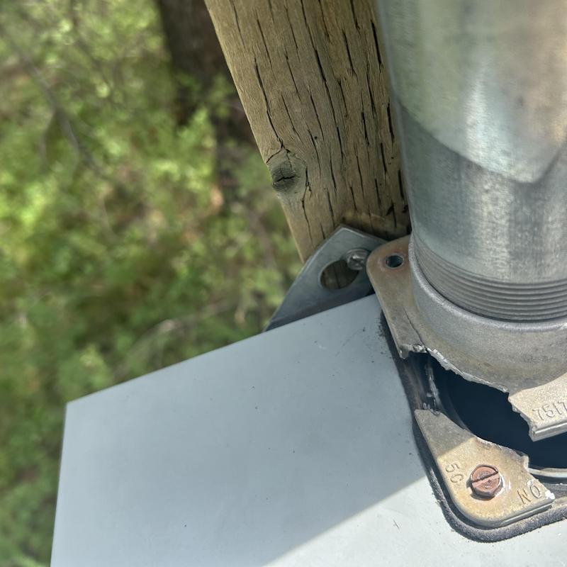 Electrical conduit and service panel mounting damage Electrical conduit and service panel mounting damage