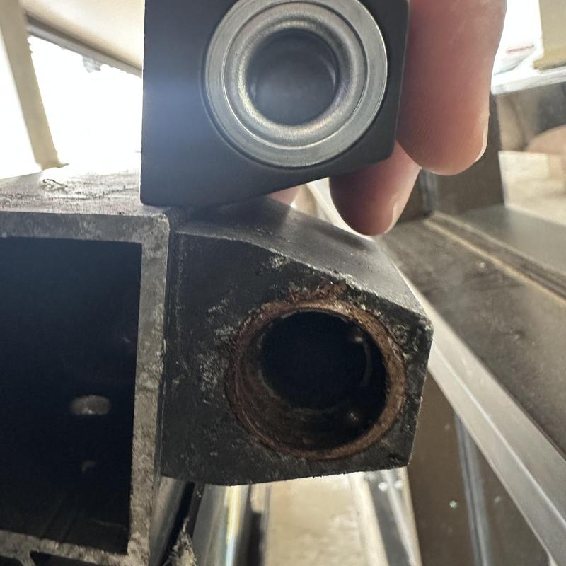Door pivot replacement on aluminum frame glass door