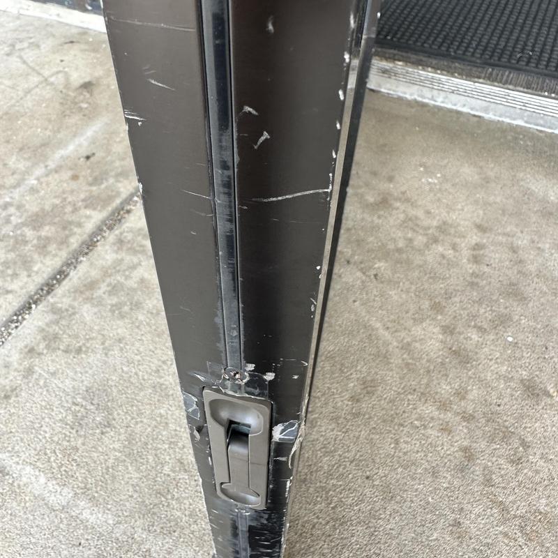 Flush bolt on commercial aluminum frame glass door