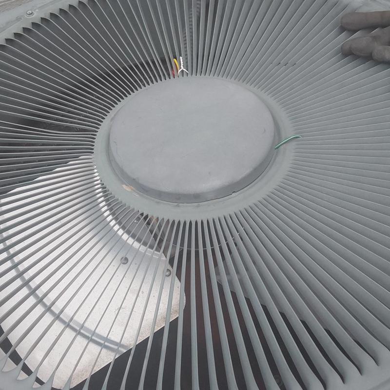 Condenser fan motor on Trane XR12 air conditioner