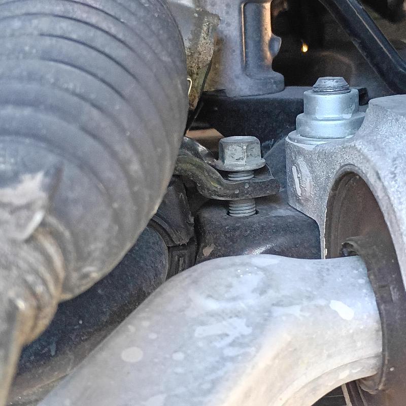 Steering rack bolts and push pins tightened Steering rack bolts and push pins tightened