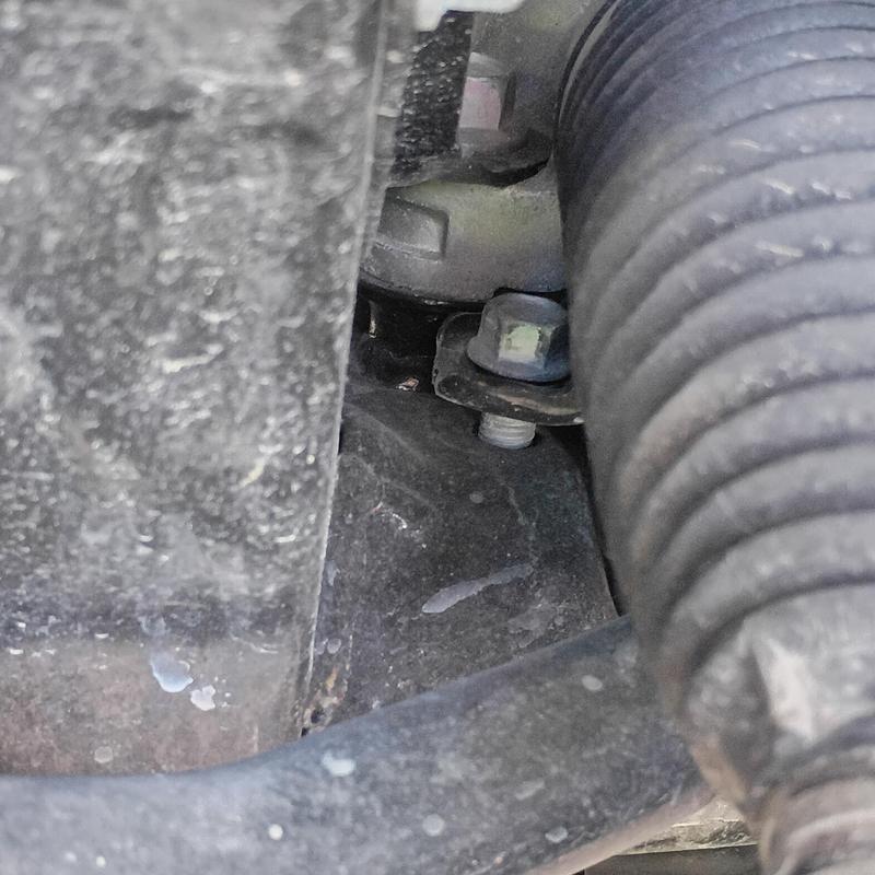 Suspension bolts and push pins tightened under vehicle Suspension bolts and push pins tightened under vehicle