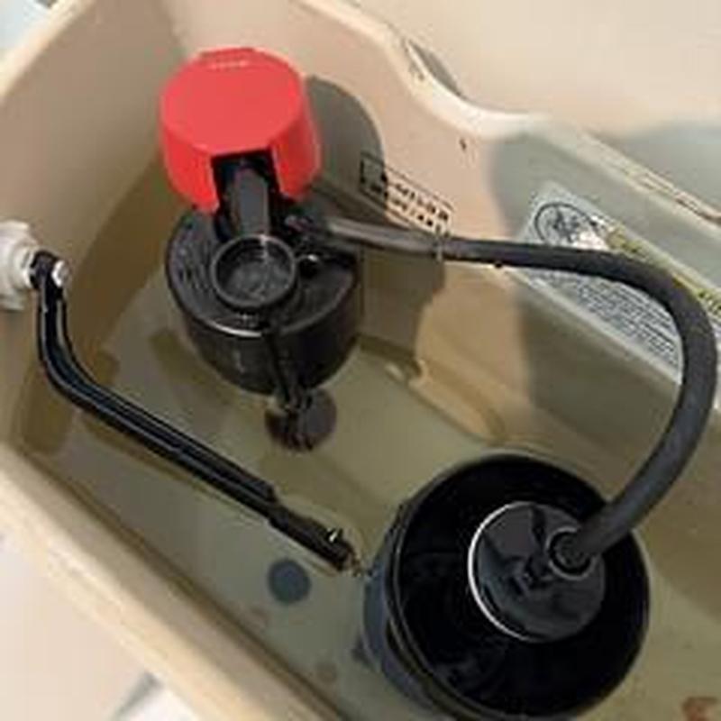 Toilet fill valve assembly with new PRO45 replacement