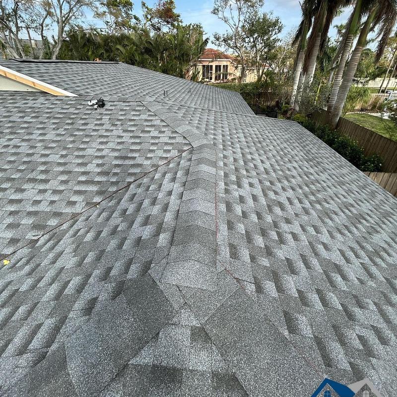 Architectural shingle roof with ridge ventilation Architectural shingle roof with ridge ventilation