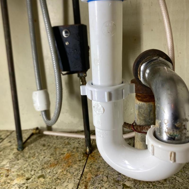 Tubular plumbing fittings under sink replacement