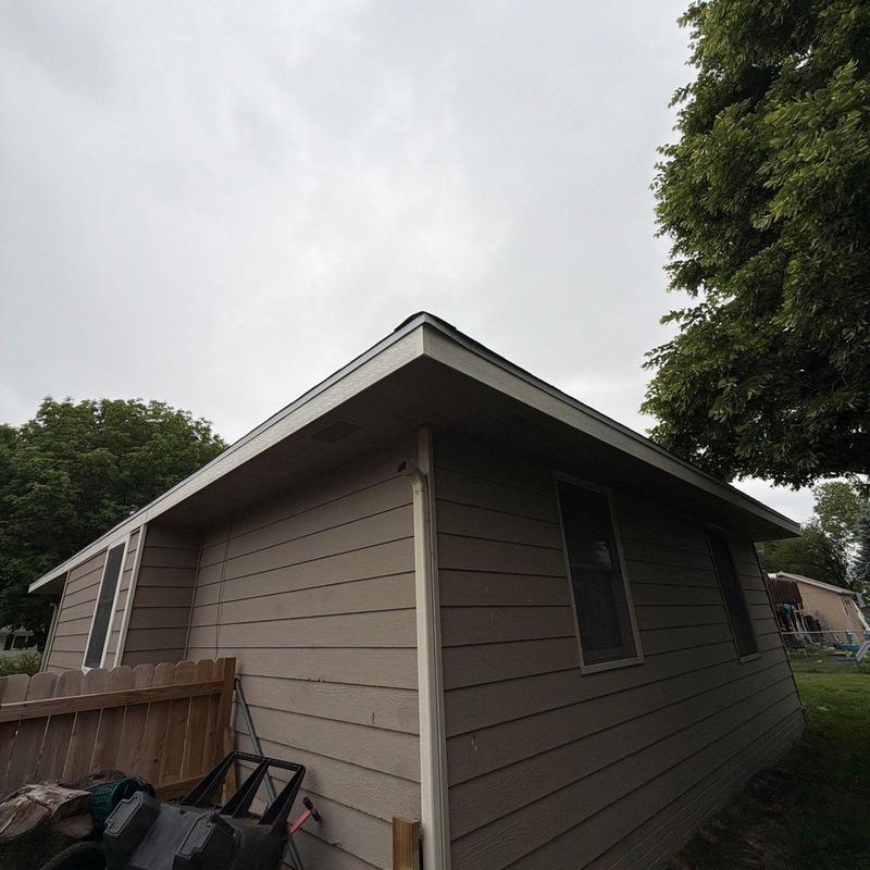 5 K Style Aluminum Gutters on Residential House Corner
