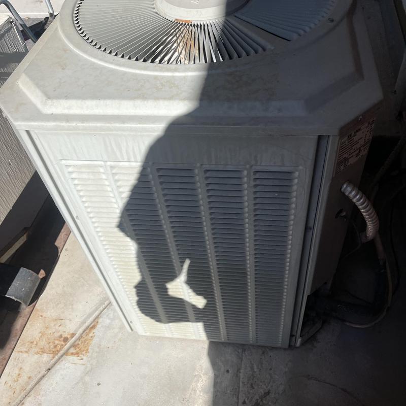 Old outdoor HVAC condenser unit with electric heat Old outdoor HVAC condenser unit with electric heat