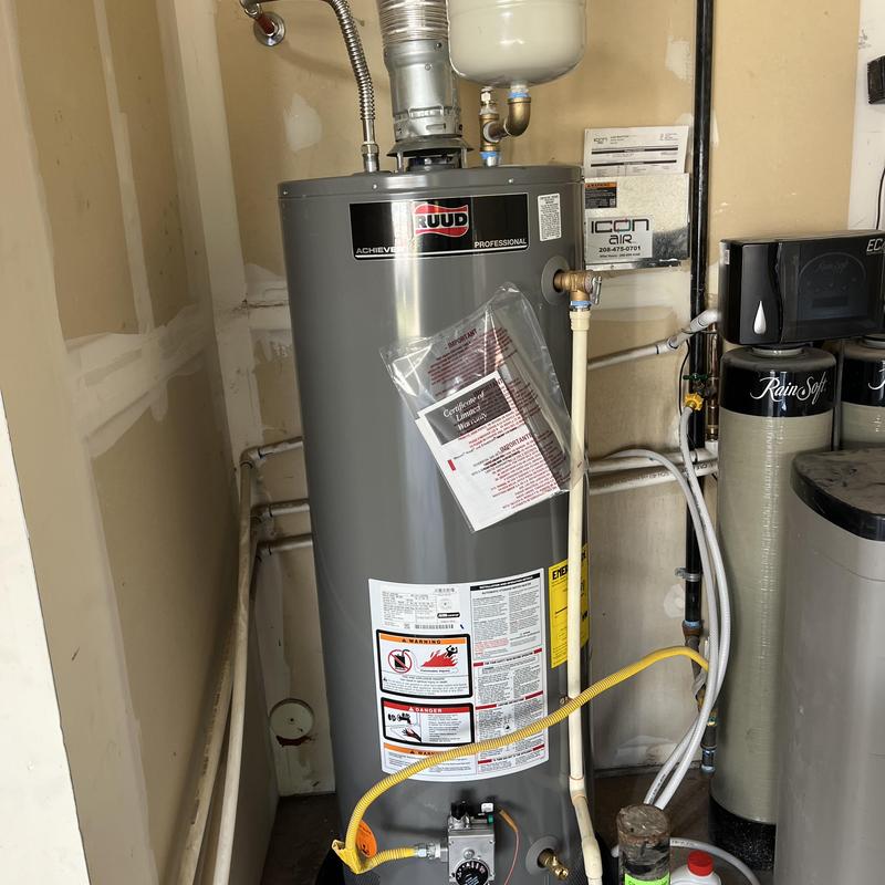 Gas water heater installation with new code parts
