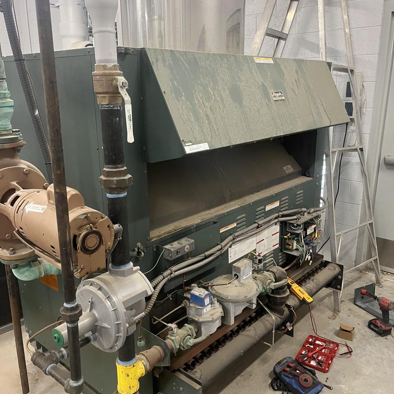 Public pool heater pilot assembly and wiring inspection Public pool heater pilot assembly and wiring inspection
